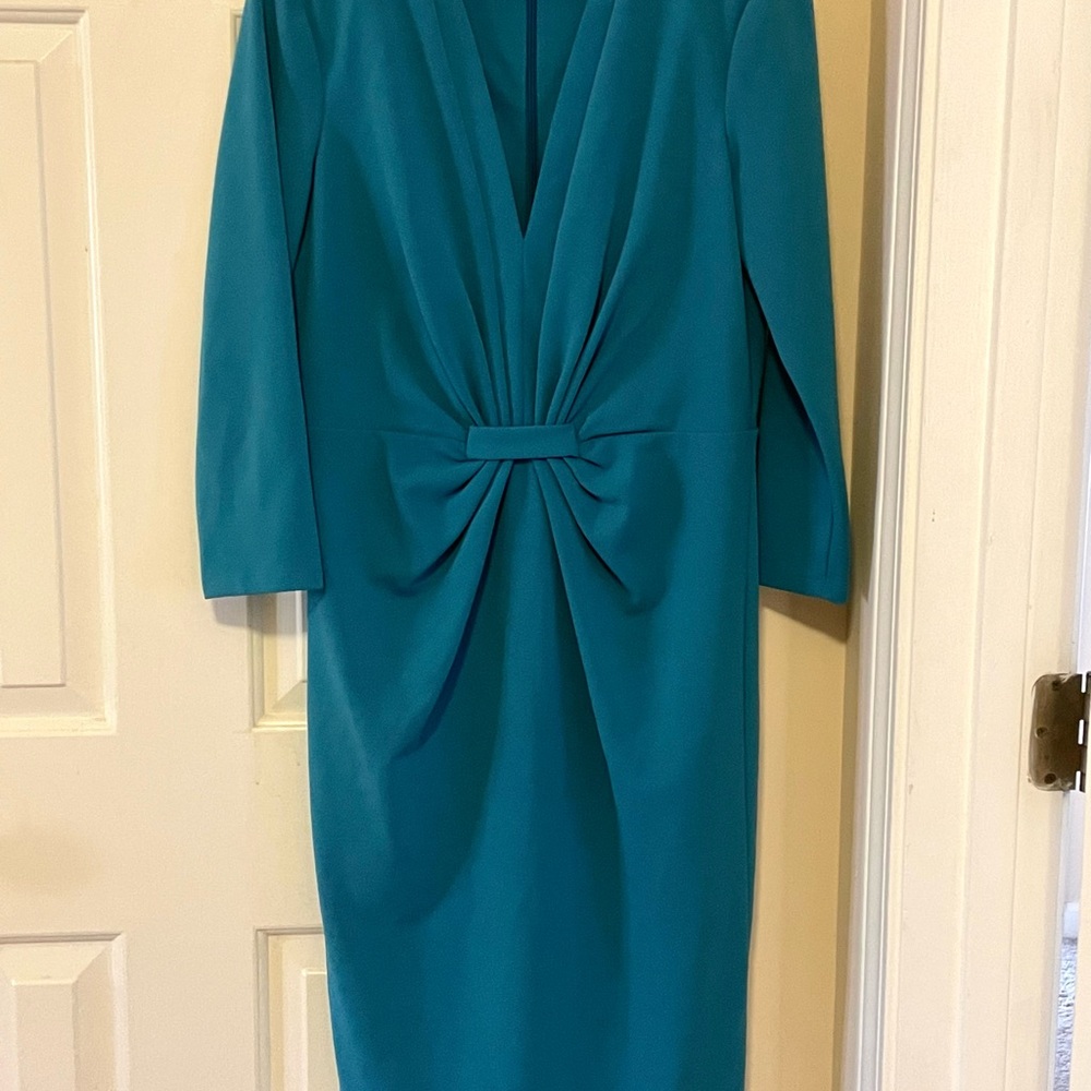 Maggy London Teal Long Sleeve Dress